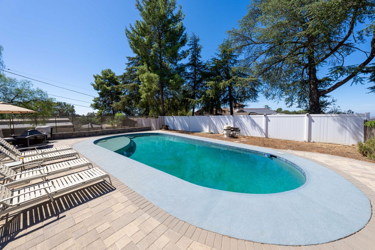 Original, unaltered daytime photo of the pool